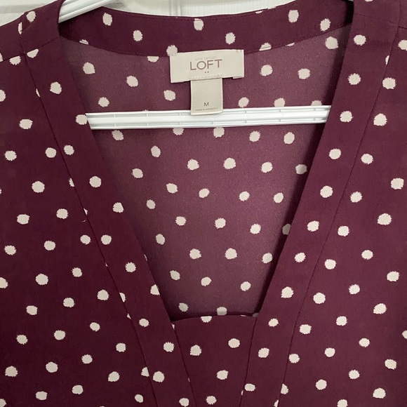 Loft Polka Dot Blouse, size M - Picture 2 of 5